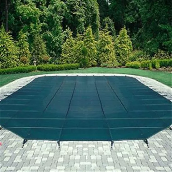 Mesh Safety Pool Cover -Pool Size: 16' x 38' Blue Rectangle Arctic Armor Silver 12 YrWarranty