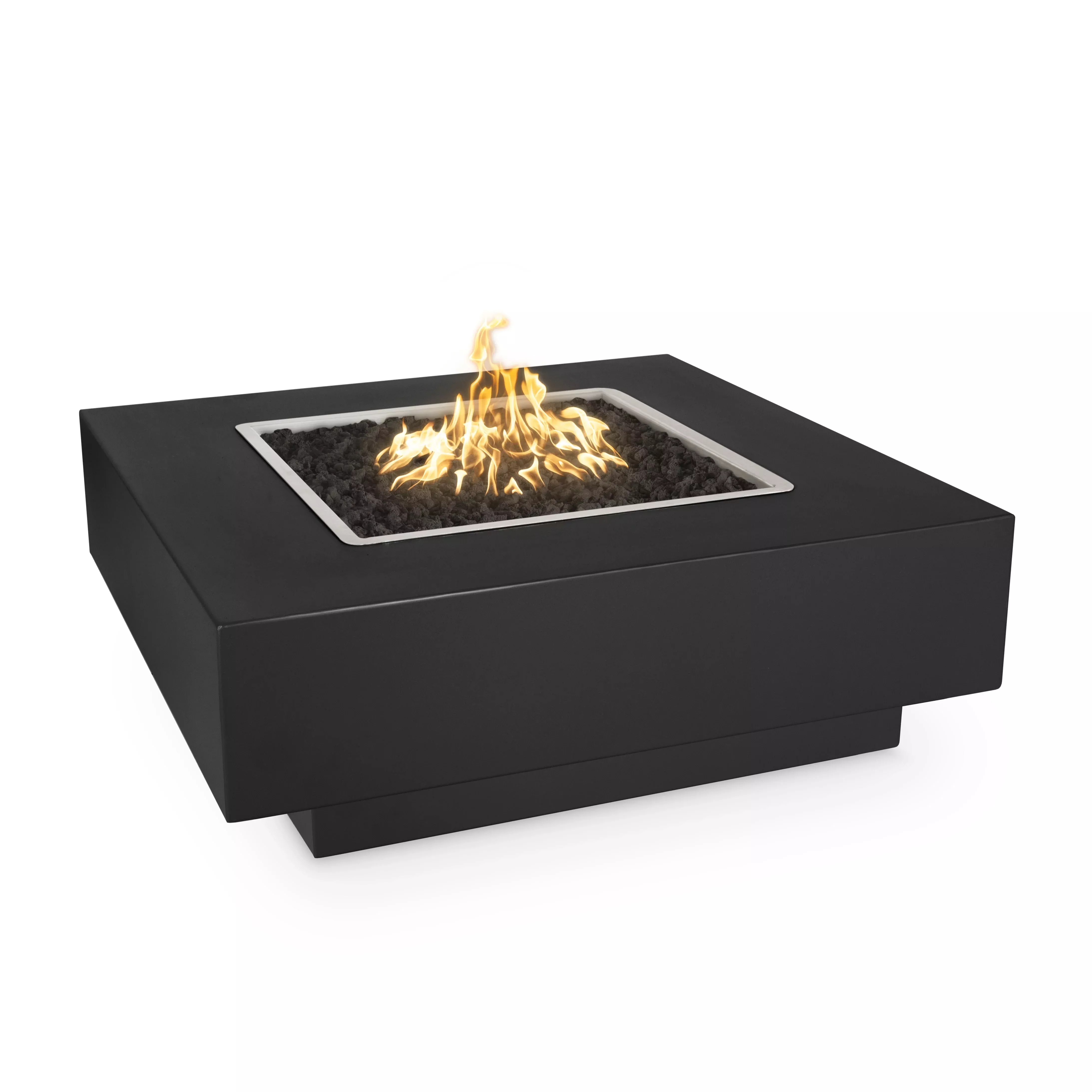 The Outdoor Plus | Cabo Square Fire Pit - Metal Powder Coat | 36", 48", or 60" | Multiple Finishes | Liquid Propane | 4 week lead time