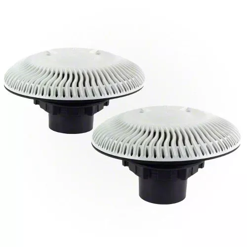 Paramount SDX2 10" Round High Flow Suction Outlets - 2 Pack - Vinyl Pools - White