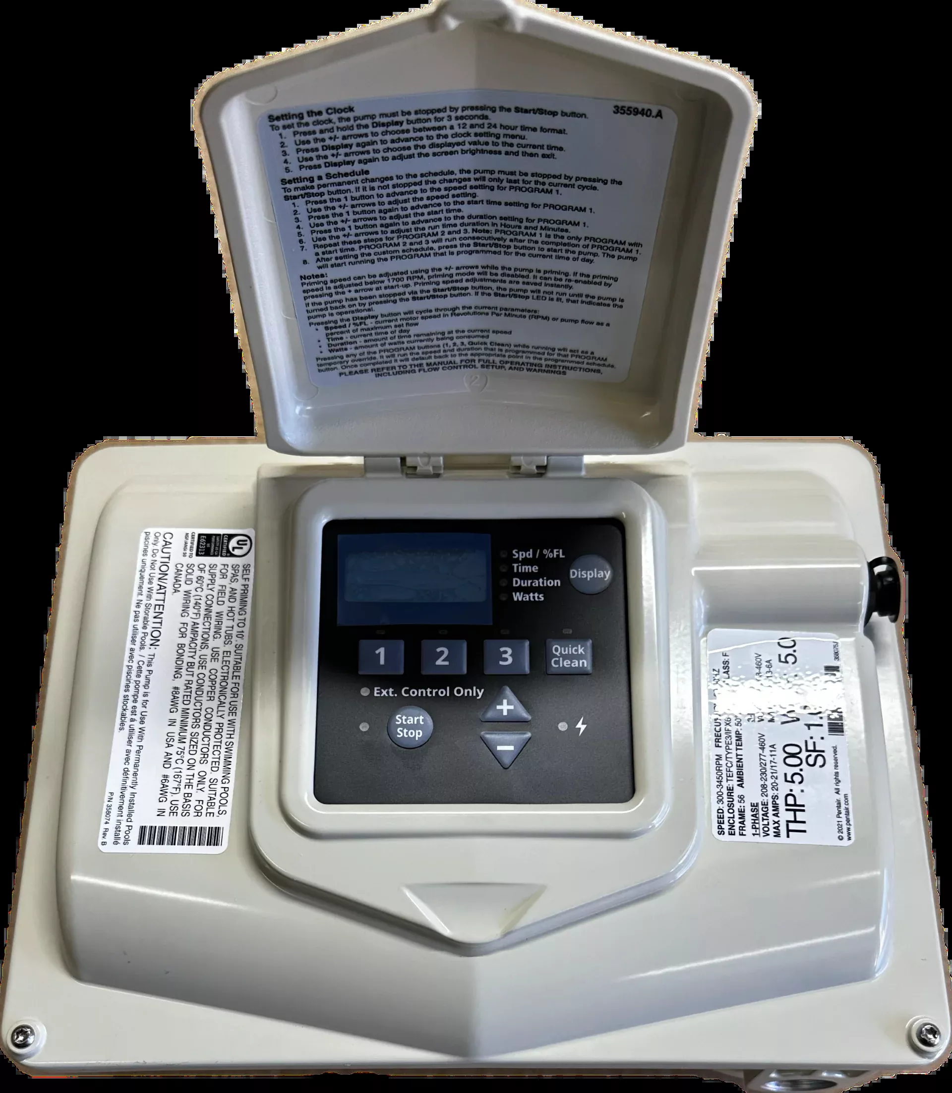 Pentair 358085 5 HP Variable Speed Drive Assembly (Almond) — WhisperFloXF VS & Max-E-ProXF VS Commercial, Genuine OEM – Pool Pump
