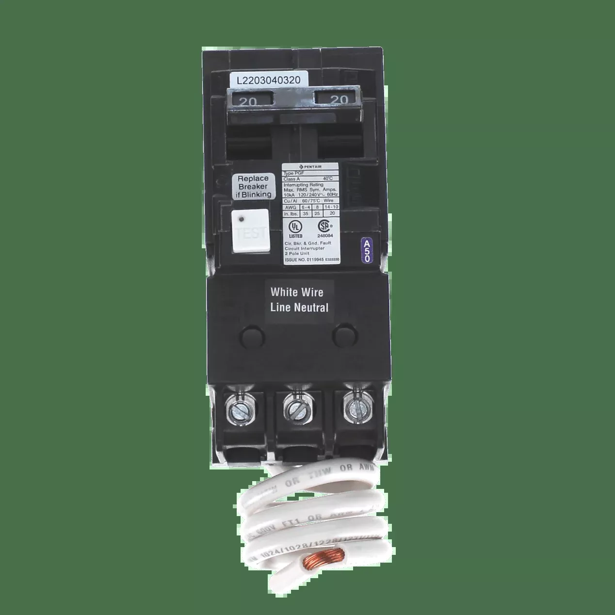 Pentair PA220GF GFCI Circuit Breaker – TradeGrade Electrical Component