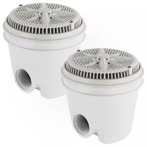 Pentair StarGuard Main Drain Complete 500110 - White - Two Pack