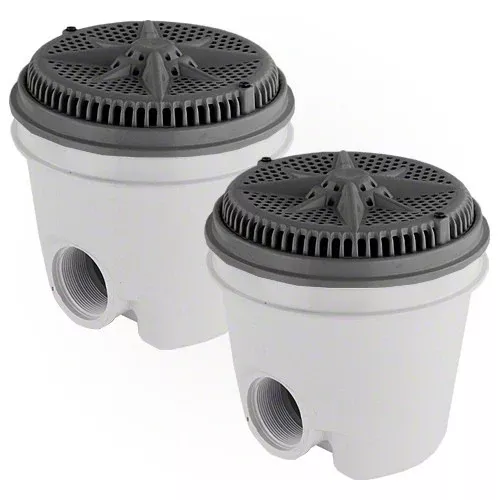 Pentair StarGuard Main Drain Complete 500113 - Dark Gray - Two Pack