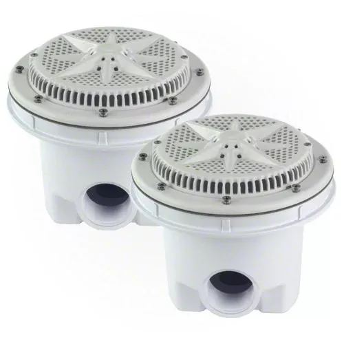 Pentair StarGuard Main Drain Complete 500130 - White - Two Pack - Vinyl Liner Pools