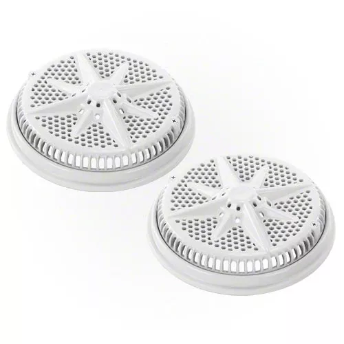 Pentair StarGuard Main Drain Cover with Short Ring 500144 - White - Two Pack