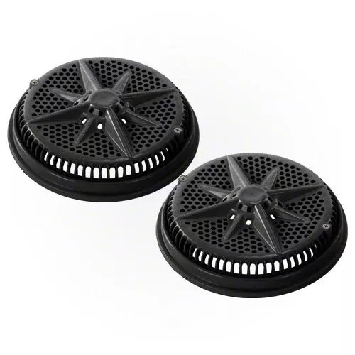 Pentair StarGuard Main Drain Cover with Short Ring 500145 - Black - Two Pack