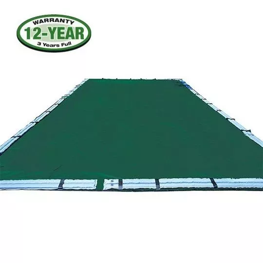 Polar Plus 16′ X 32′ Rectangle With Left Side Step Winter Pool Cover, 12 Year Warranty