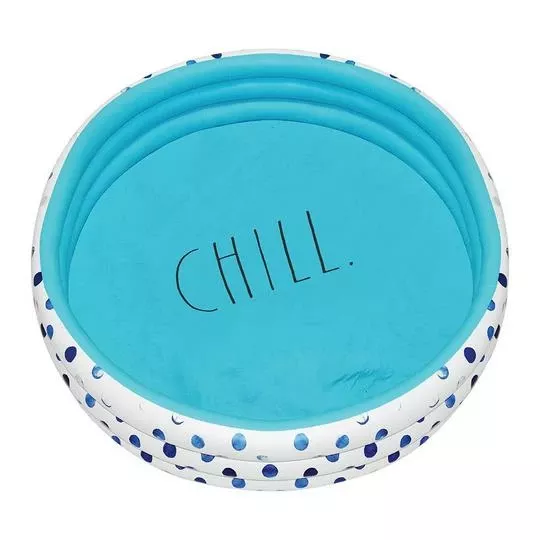 Rae Dunn – Indigo Polka Dot Inflatable Mini Pool – Chill