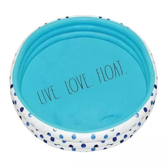 Rae Dunn – Indigo Polka Dot Inflatable Mini Pool – Live Love Float