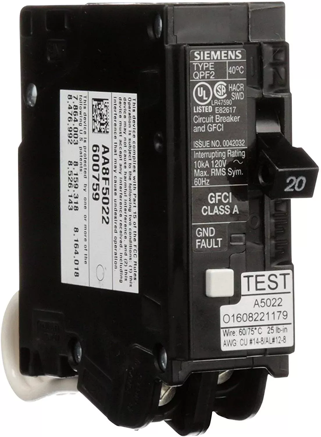 Siemens QF120A 1 Pole Circuit Breaker
