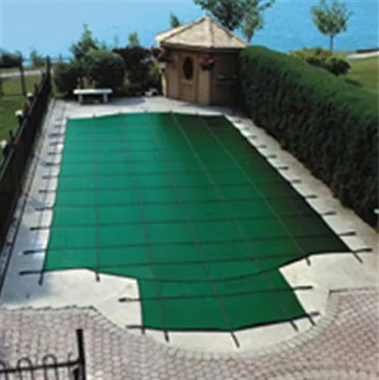 Solid Safety Pool Cover Pool Size: 25' x 50' Rectangle Green w- Mesh Panel 12 YrWarranty Arctic Armor