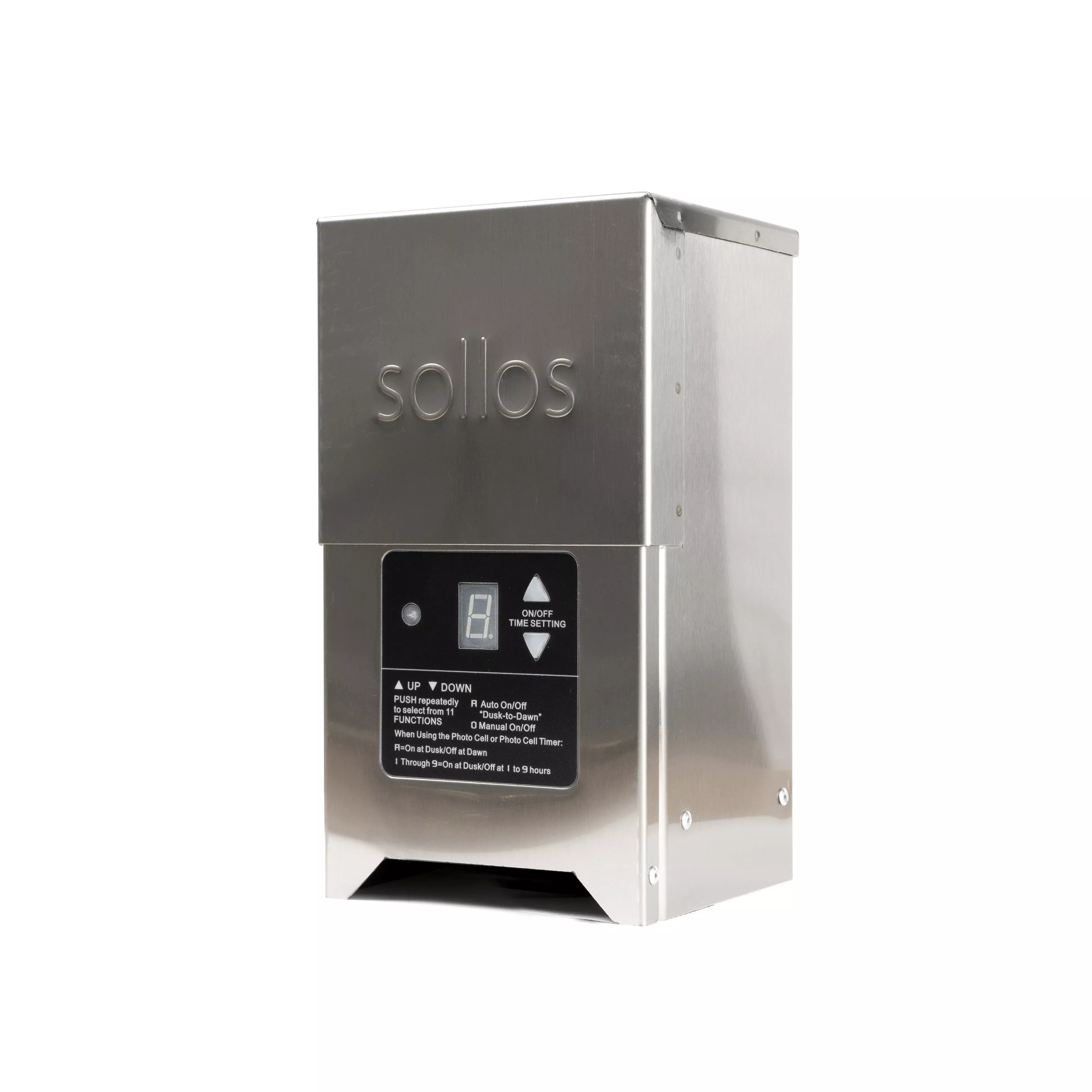 Sollos | 997017 | Integrated Series Transformer-Stainless Steel-With Photocell and Timer-300W (7-10 Day Lead Time)