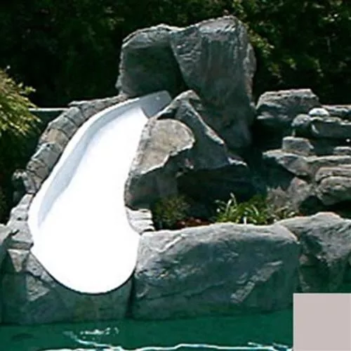SR Smith BigRide Pool Slide - Left Turn - Silver Gray