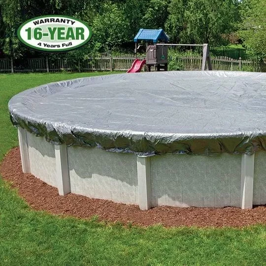 Super Polar Plus 24′ Round Winter Pool Cover With 40 Cover Clips