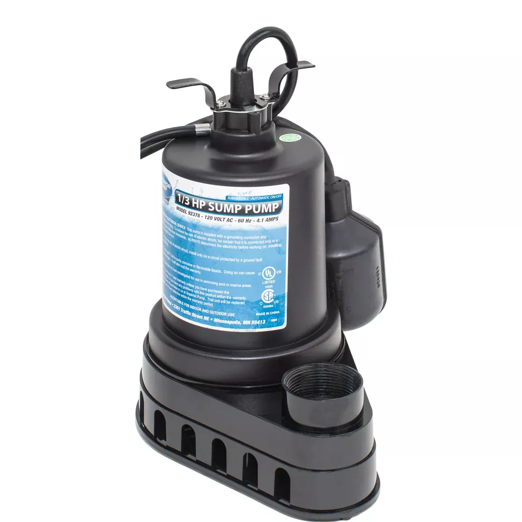 Superior Pump 1/3 HP Thermoplastic Sump Pump