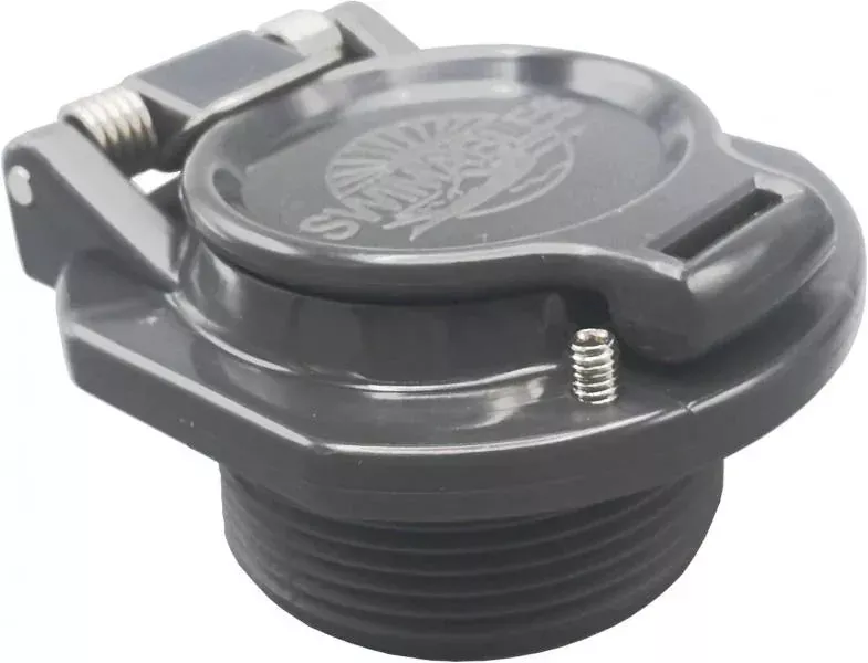 Swimables Vac Lock 1.5" MPT Pool Fitting Dark Gray