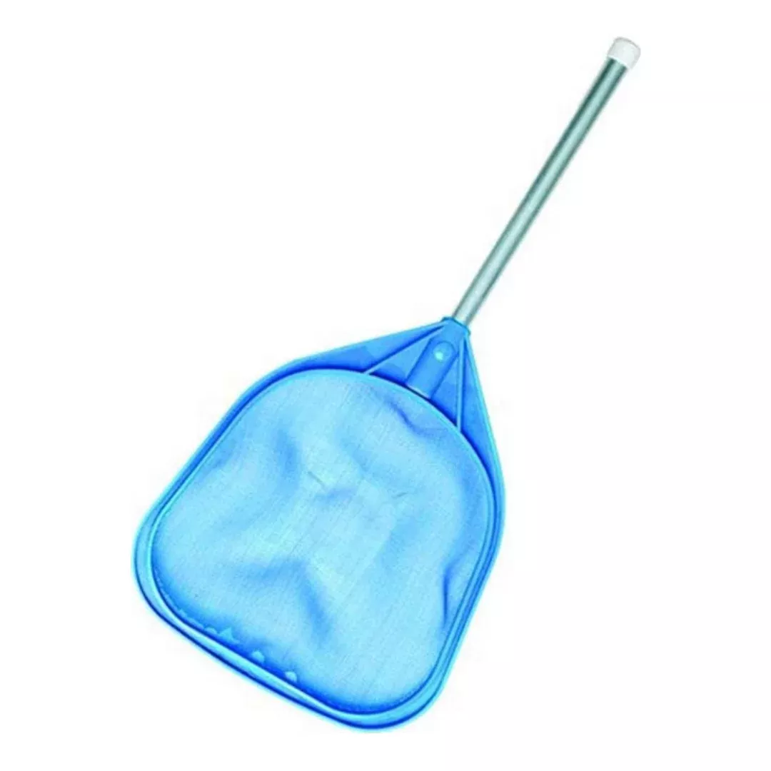 SWIMLINE HYDROTOOLS Pool Pole Accessories Hand Leaf Skimmer Net For Pools & Spas | Integrated Pool Pole & Pool Net | Wide Pool Skimmer Net | 1FT Integrated Aluminum Handle | Easy Pool Cleaning