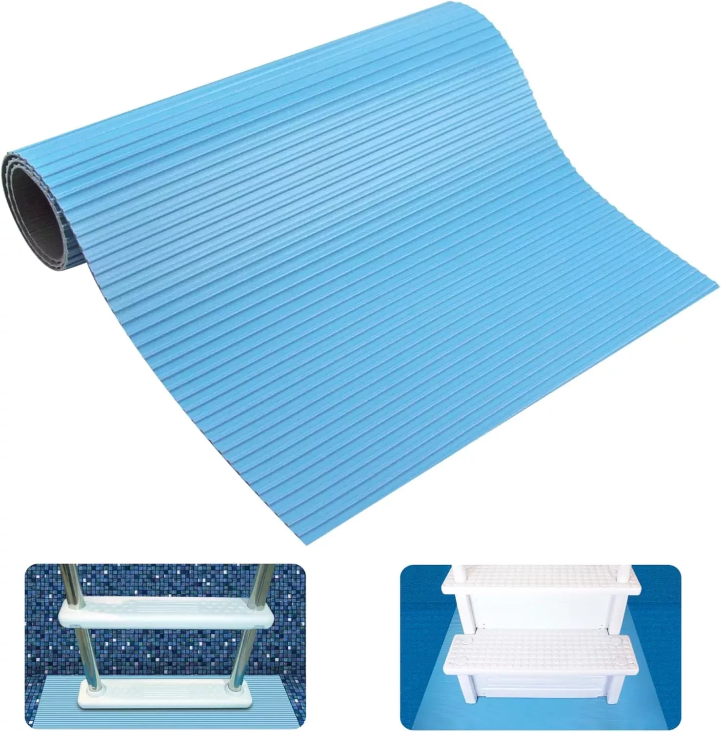 SWIMLINE HYDROTOOLS Protective Pool Ladder Mat for Above Ground Pools – Safety & Stability for Stairs, Steps & Ladders – Premium Durable Material, 24" x 36"