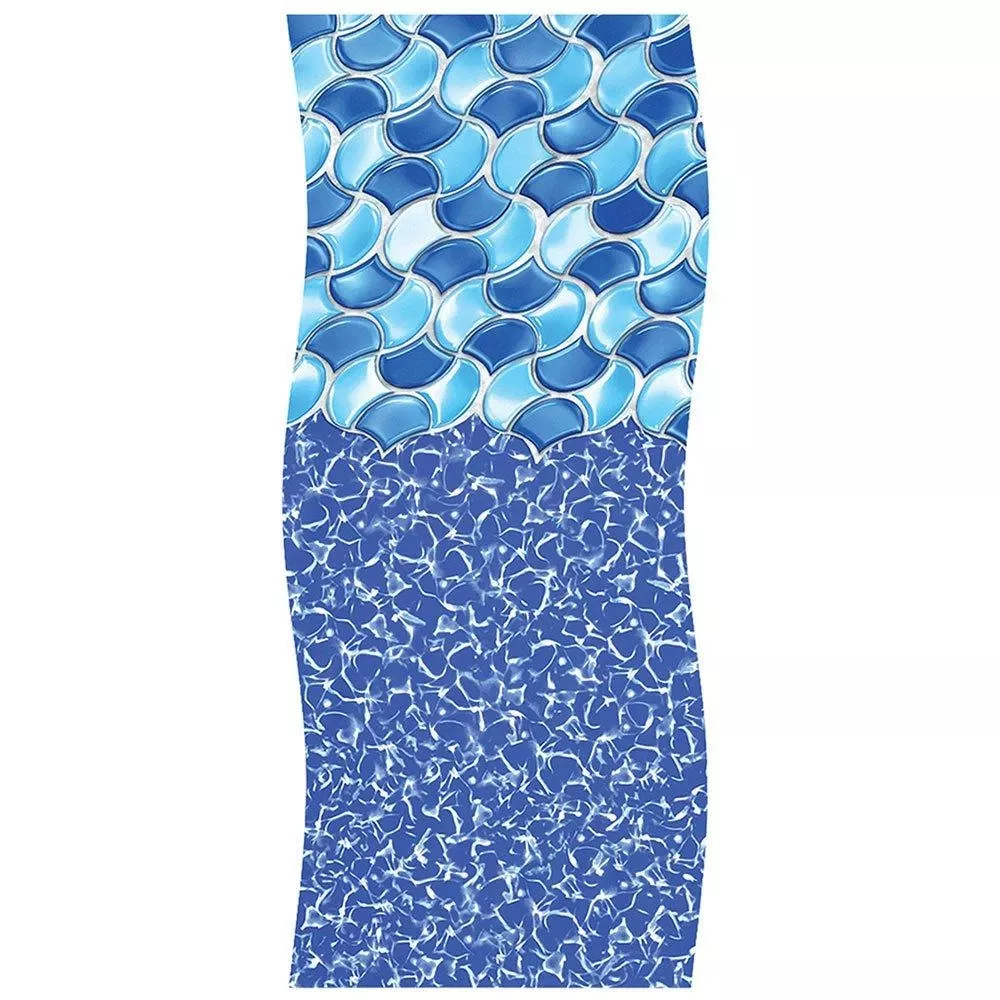 Swimline – Overlap 18′ Round 48/52 In Depth Rolling Waves Above Ground Pool Liner, 20 Mil