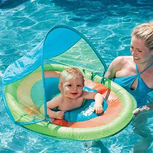 Swimways Baby Spring Float with Canopy - Blue