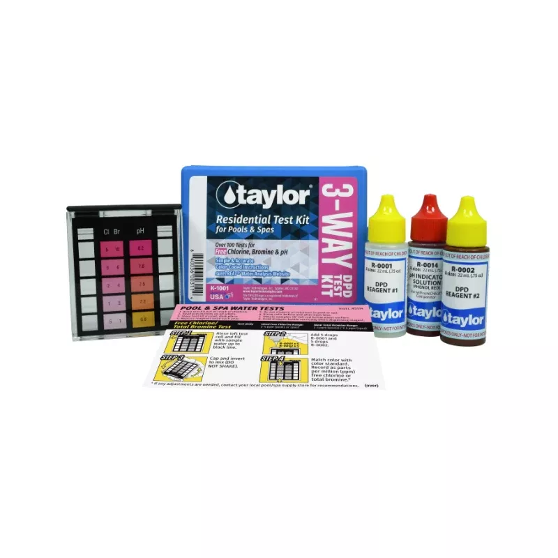 Taylor 3-Way DPD Test Kit for Free Chlorine, Bromine, pH