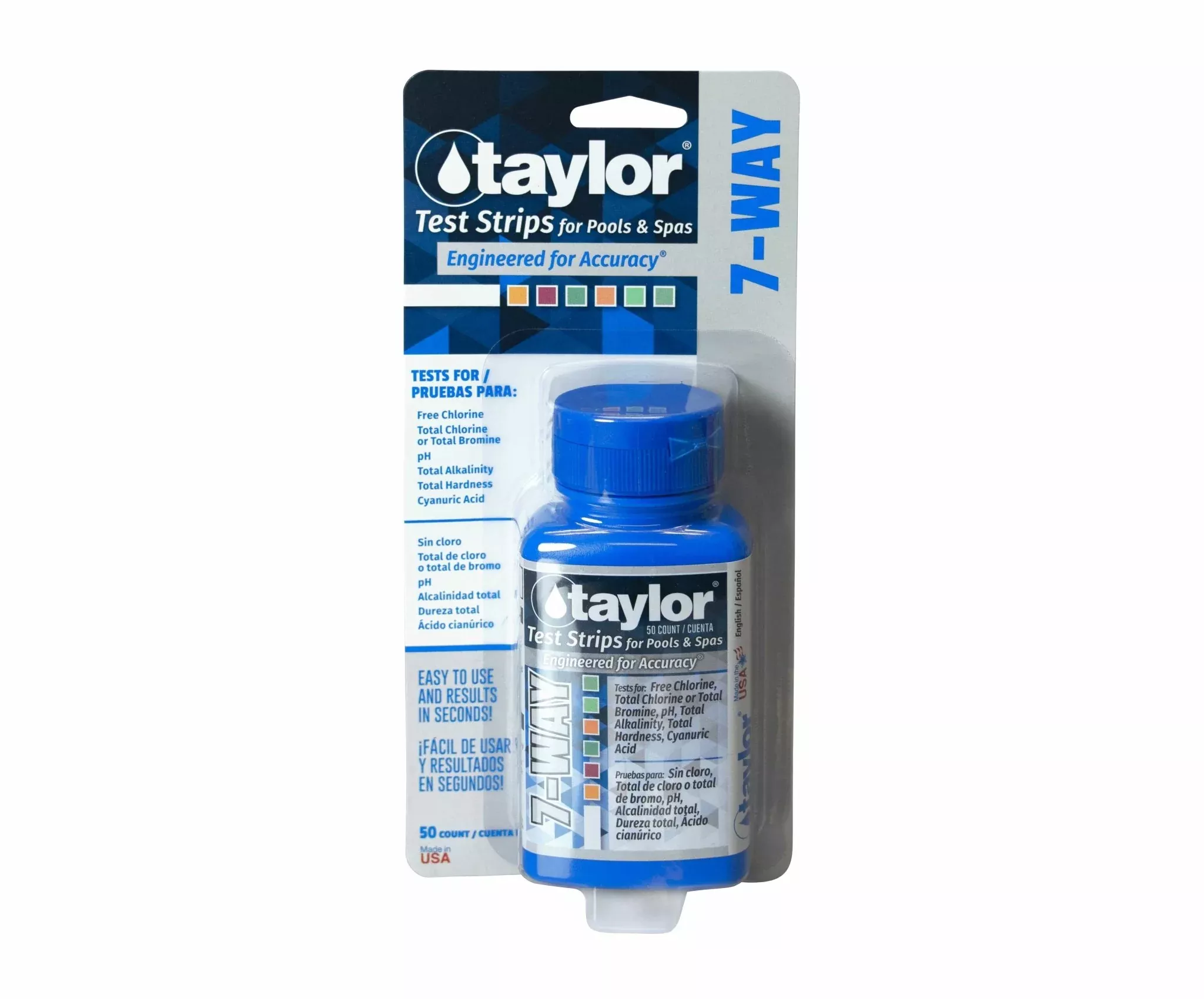 Taylor 7-Way Pool Test Strips 50 Count