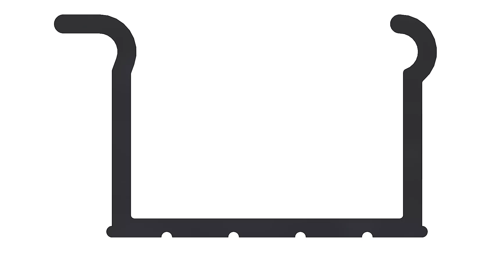 Track Channel Plug-240 Gray 10' Length