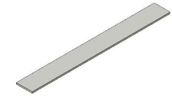 Track Channel Shim 3mm x 7' 4" Gray