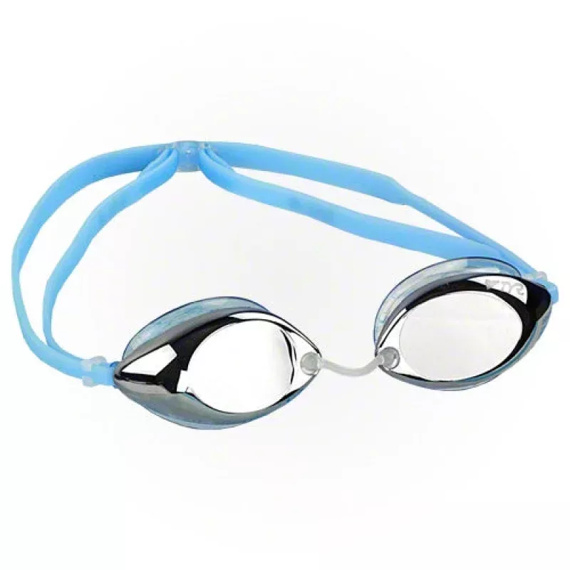 TYR Tracer Racing Junior Mirrored Goggles - Silver Mirrored