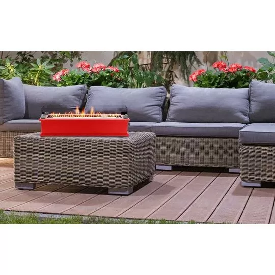 Ukiah – Loom X Blossom 28in Tabletop Fire Pit – Chili Pepper