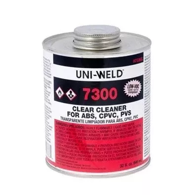 Uni-Weld clear cleaner for ABS, CPVC, PVC 1/4pt