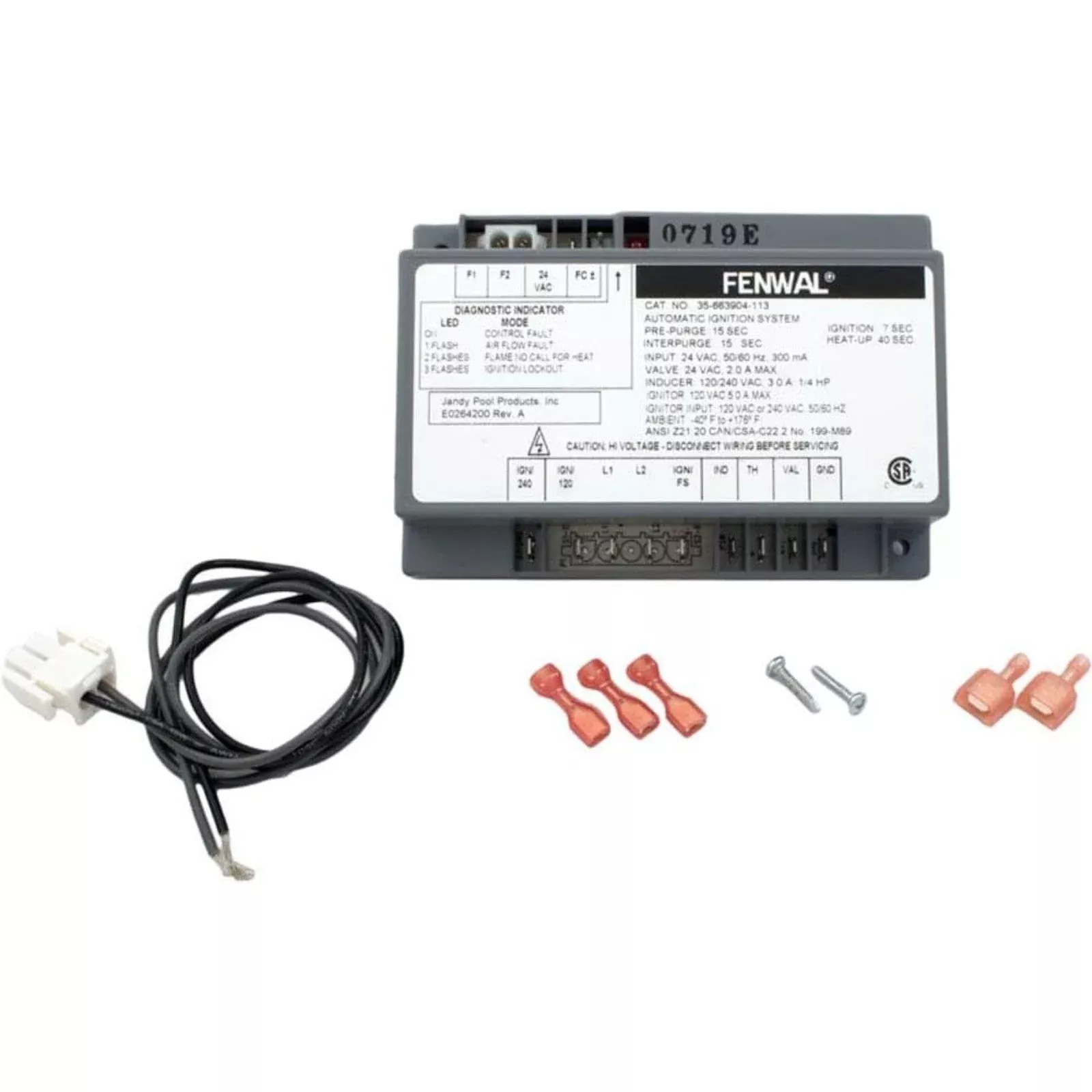Zodiac R0202900 Ignition Control for Jandy Hi-E2 220 & 350 Pool Heaters